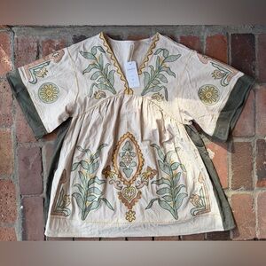 Womens Boho Embroidered Dress